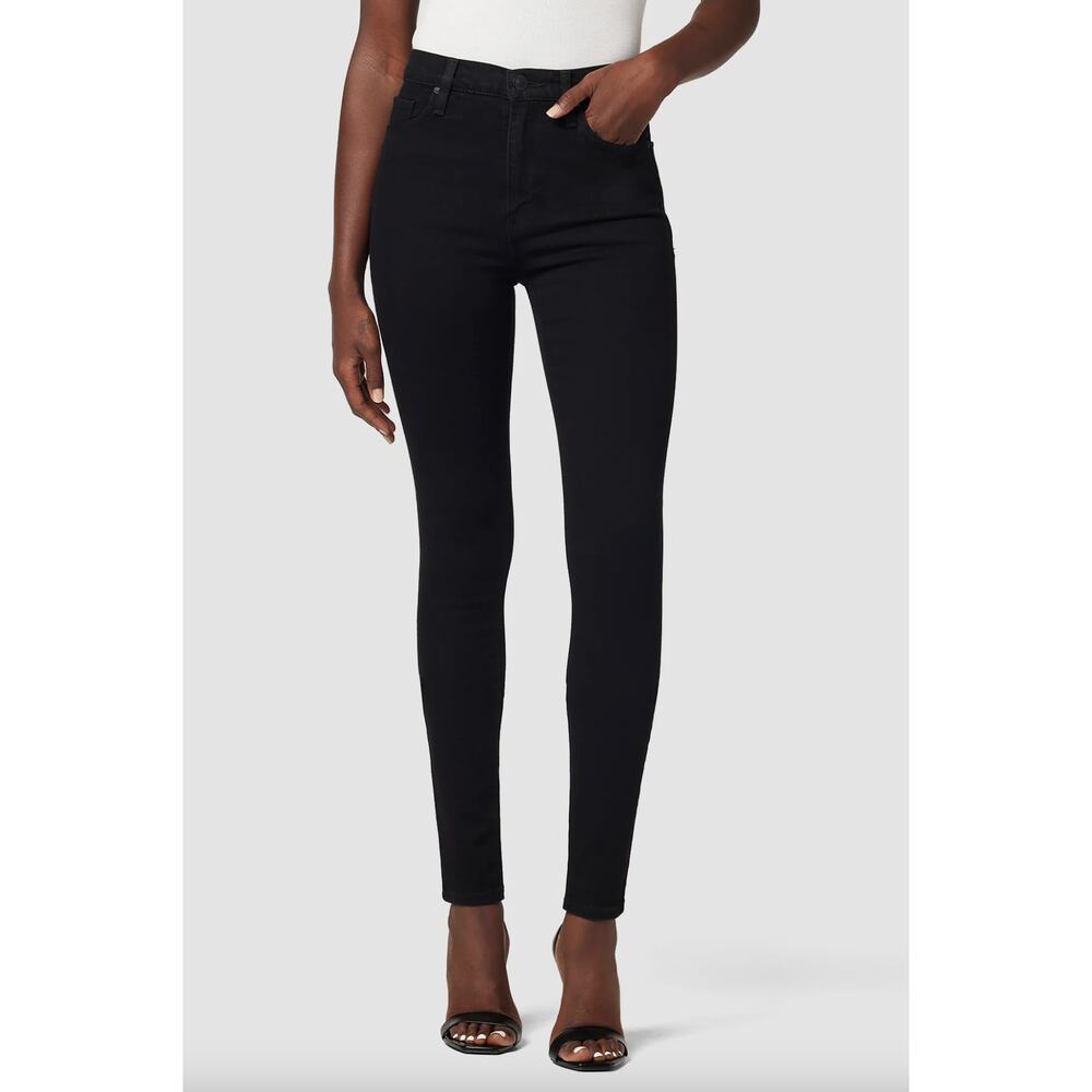 Hudson Jeans‎ Womens Size 29 Black Barbara High Rise Super Skinny Stretch Denim